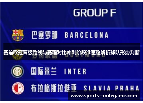 赛前欧冠晋级路线与赛程对比冲刺阶段谁更稳解析球队形势判断 赛前欧冠晋级路线与赛程对比冲刺阶段谁更稳解析球队形势判断